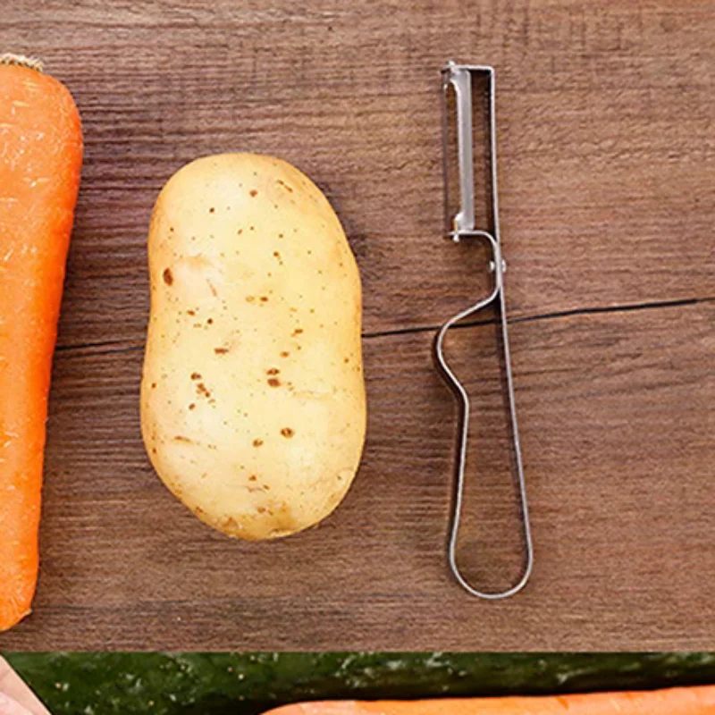 Овощечистка для фруктов из нержавеющей стали, многофункциональный нож для очистки картофеля, моркови, кухонные гаджеты, утолщенная ручка, легко чистится
Овощечистка для фруктов из нержавеющей стали, многофункциональный нож для очистки картофеля, моркови, кухонные гаджеты, утолщенная ручка, легко чистится