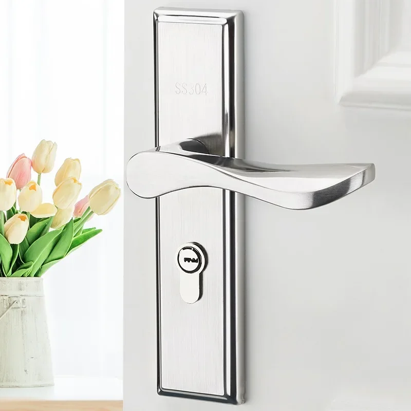 Bathroom Universal Indoor Stainless Steel Single Tongue Household Door Lock
Bathroom Universal Indoor Stainless Steel Single Tongue Household Door Lock