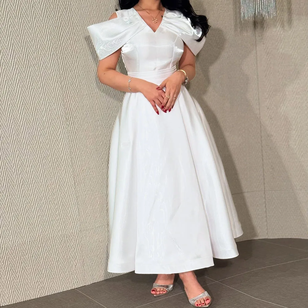 Customized A-Line Prom Dresses Ankle-Length V-Neck Sleeveless Evening Gown Simple Fashion Pleat Draped Casual Party Gown
Customized A-Line Prom Dresses Ankle-Length V-Neck Sleeveless Evening Gown Simple Fashion Pleat Draped Casual Party Gown