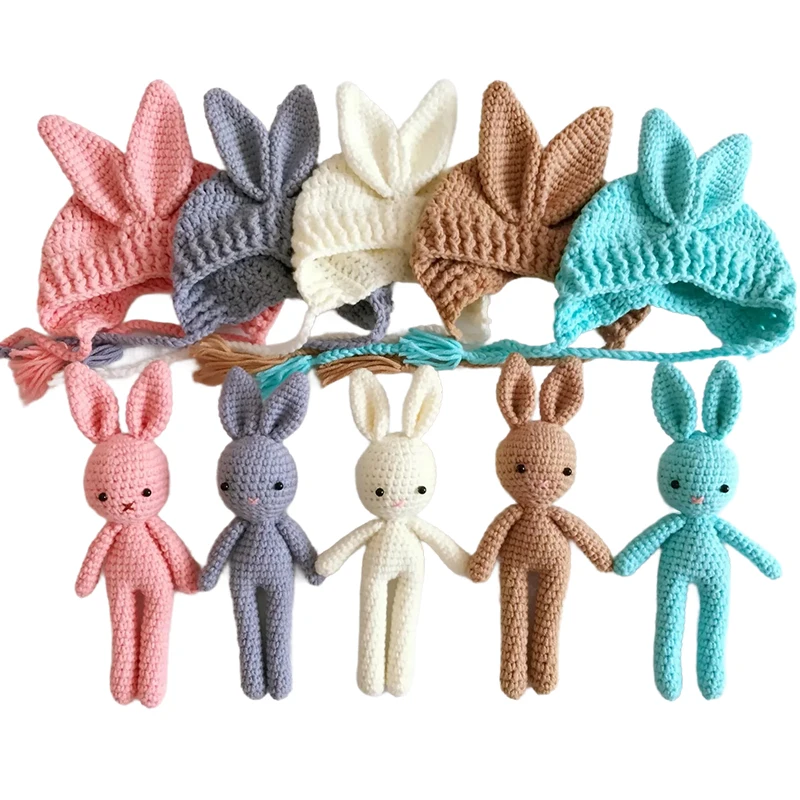 Женская милая шерстяная вязаная шапка-кролик ручной работы и игрушки-кролики, декоративные Детские реквизиты для фотосъемки
Женская милая шерстяная вязаная шапка-кролик ручной работы и игрушки-кролики, декоративные Детские реквизиты для фотосъемки