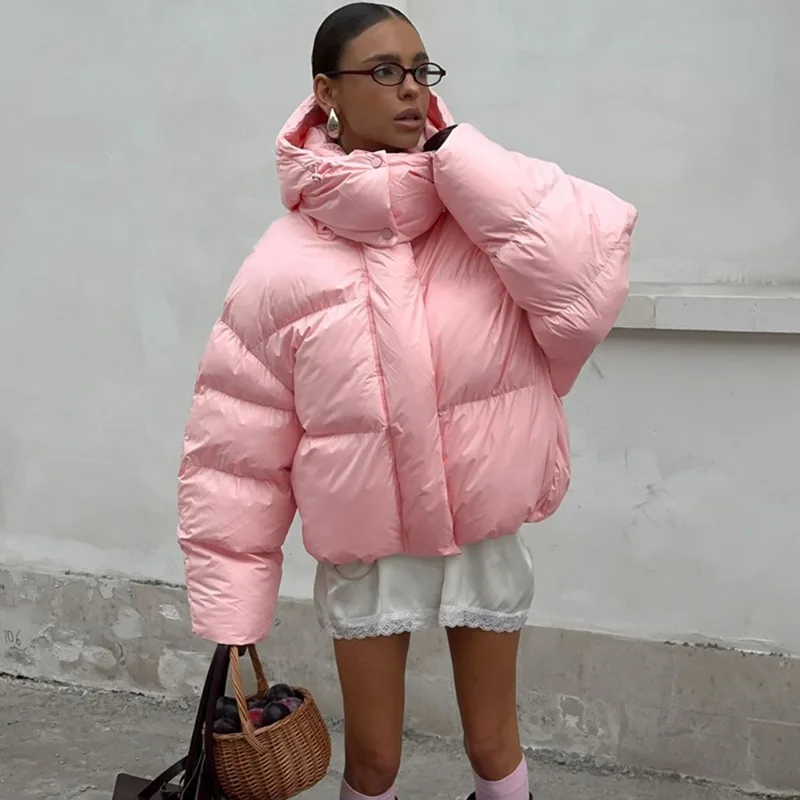 Talenza Winter Pink Cotton Jackets Women New Thick Warm Hooded Clip Quilted Coats Fashion Office Chic High Street Female Outwear 
Talenza Winter Pink Cotton Jackets Women New Thick Warm Hooded Clip Quilted Coats Fashion Office Chic High Street Female Outwear