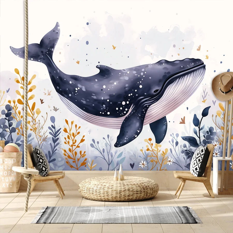 Removable Peel and Stick Optional Wallpapers for Living Room Decoration Kids Cartoon Whale Animal Wall Papers Home Decor Murals
Removable Peel and Stick Optional Wallpapers for Living Room Decoration Kids Cartoon Whale Animal Wall Papers Home Decor Murals