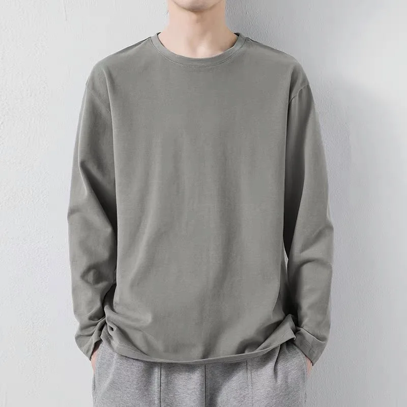 Spring Autumn Men's Casual Trendy New Fashion Long Sleeve O-neck T-shirts Plus Size Loose Solid Color Undershirts Male Tops
Spring Autumn Men's Casual Trendy New Fashion Long Sleeve O-neck T-shirts Plus Size Loose Solid Color Undershirts Male Tops
