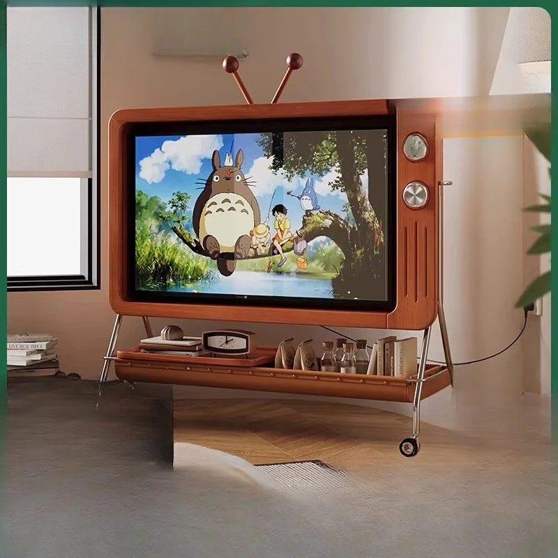 Retro mobile TV cabinet bracket small apartment living room bedroom modern simple floor high TV cabinet
Retro mobile TV cabinet bracket small apartment living room bedroom modern simple floor high TV cabinet