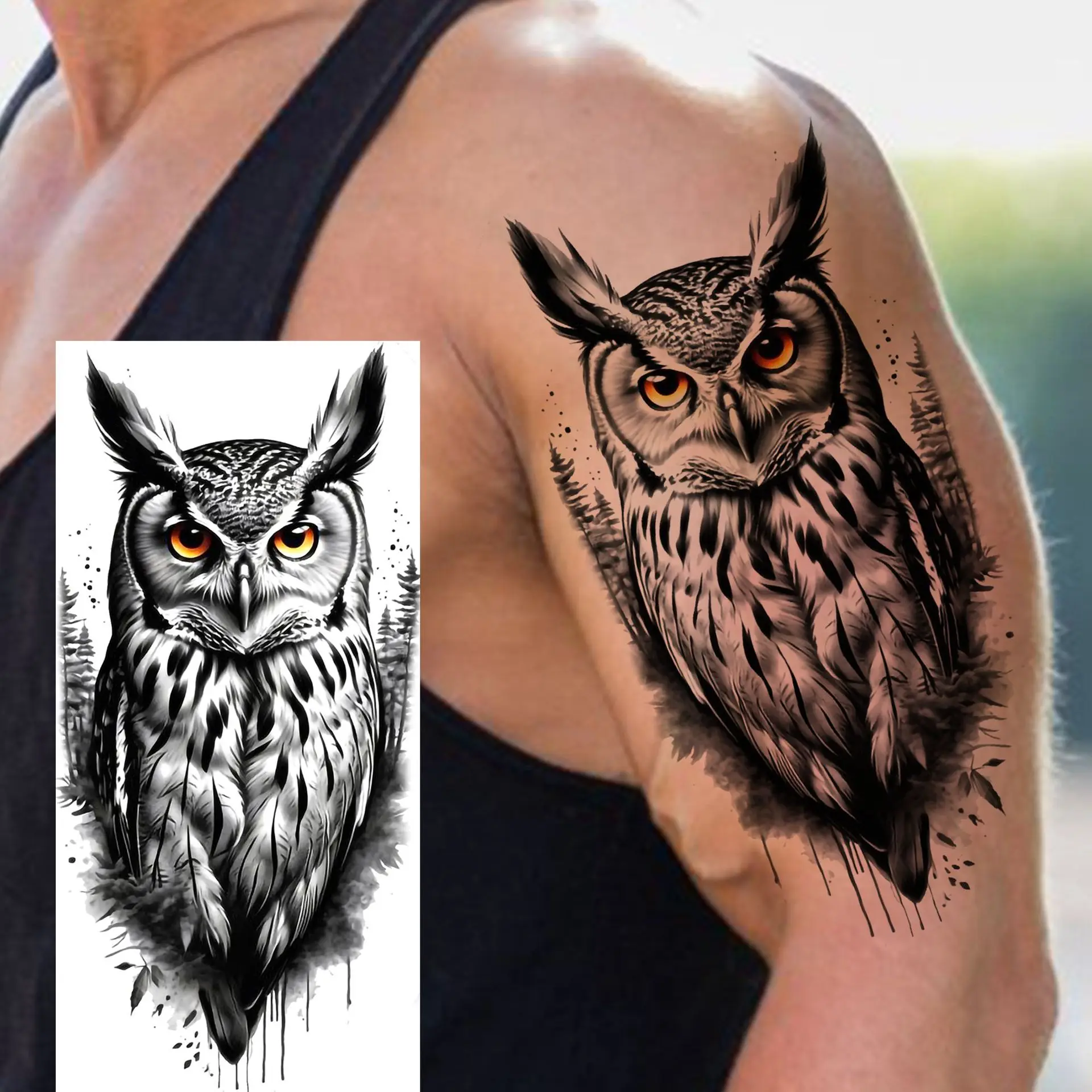 Temporary Tattoo Stickers Flower Owl Unique Series Waterproof Non Toxic Easy Apply High Quality Durable for Calf Arm
Temporary Tattoo Stickers Flower Owl Unique Series Waterproof Non Toxic Easy Apply High Quality Durable for Calf Arm