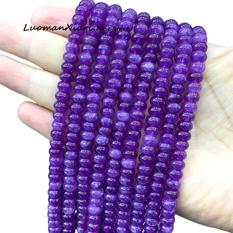 5x8MM Rondelle Natural Stone Amethyst Purple Chalcedony Loose Spacer Beads for Jewelry Making Diy Bracelets Charms Accessories
5x8MM Rondelle Natural Stone Amethyst Purple Chalcedony Loose Spacer Beads for Jewelry Making Diy Bracelets Charms Accessories