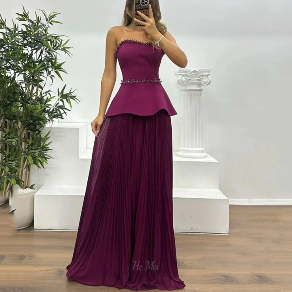 Customized Party Gowns Modern Strapless Floor Length Prom Dress Crystal A Line Evening Dress فساتين سهرة
Customized Party Gowns Modern Strapless Floor Length Prom Dress Crystal A Line Evening Dress فساتين سهرة