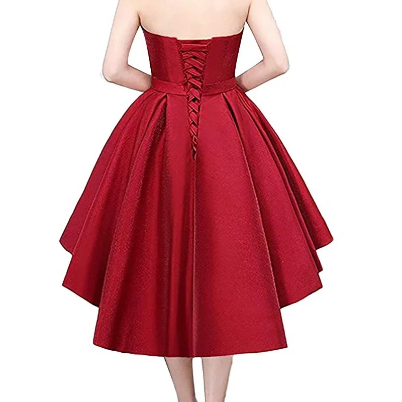 Satin Heart-Neck Evening Dress Sleeveless Pleated Cocktail Dress Knee-Length Formal Occasion Party Dress
Satin Heart-Neck Evening Dress Sleeveless Pleated Cocktail Dress Knee-Length Formal Occasion Party Dress