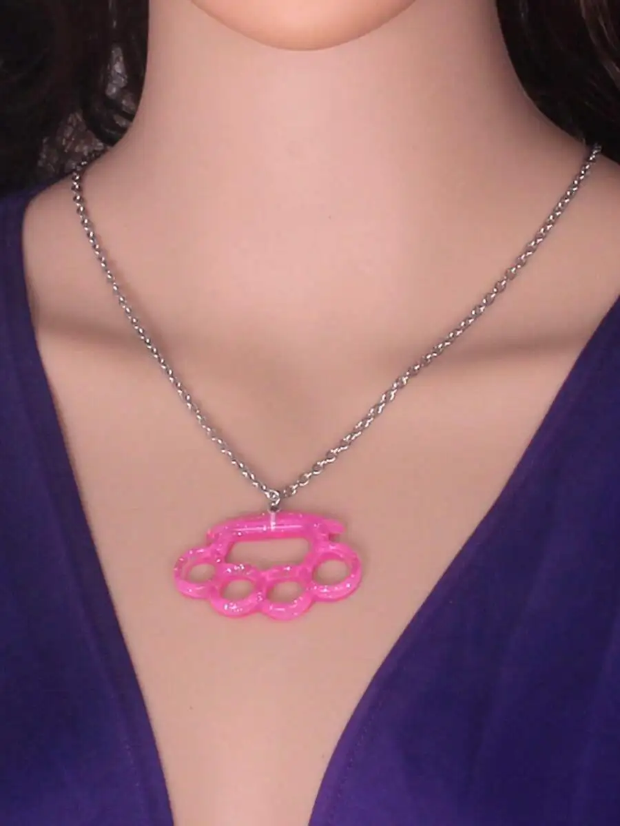 Acrylic Brass Knuckles Pendant Necklace And Earrings Set White Fashion Hip Hop Jewelry For Adults
Acrylic Brass Knuckles Pendant Necklace And Earrings Set White Fashion Hip Hop Jewelry For Adults