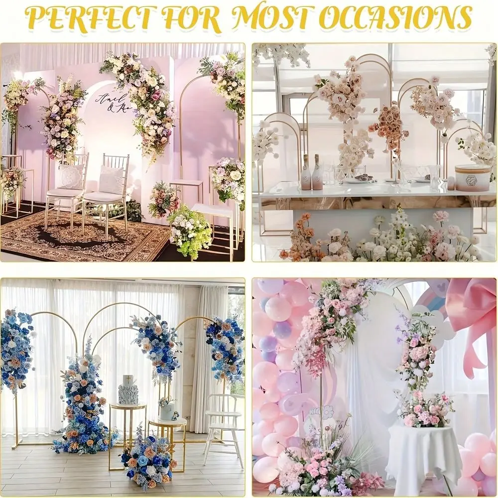Metal Arch Backdrop Stand2 Set, 7.2FT, 6FT Wedding Arch Stand Arched Door Framefor Birthday Party Baby Shower CeremonyIndoor Ou
Metal Arch Backdrop Stand2 Set, 7.2FT, 6FT Wedding Arch Stand Arched Door Framefor Birthday Party Baby Shower CeremonyIndoor Ou