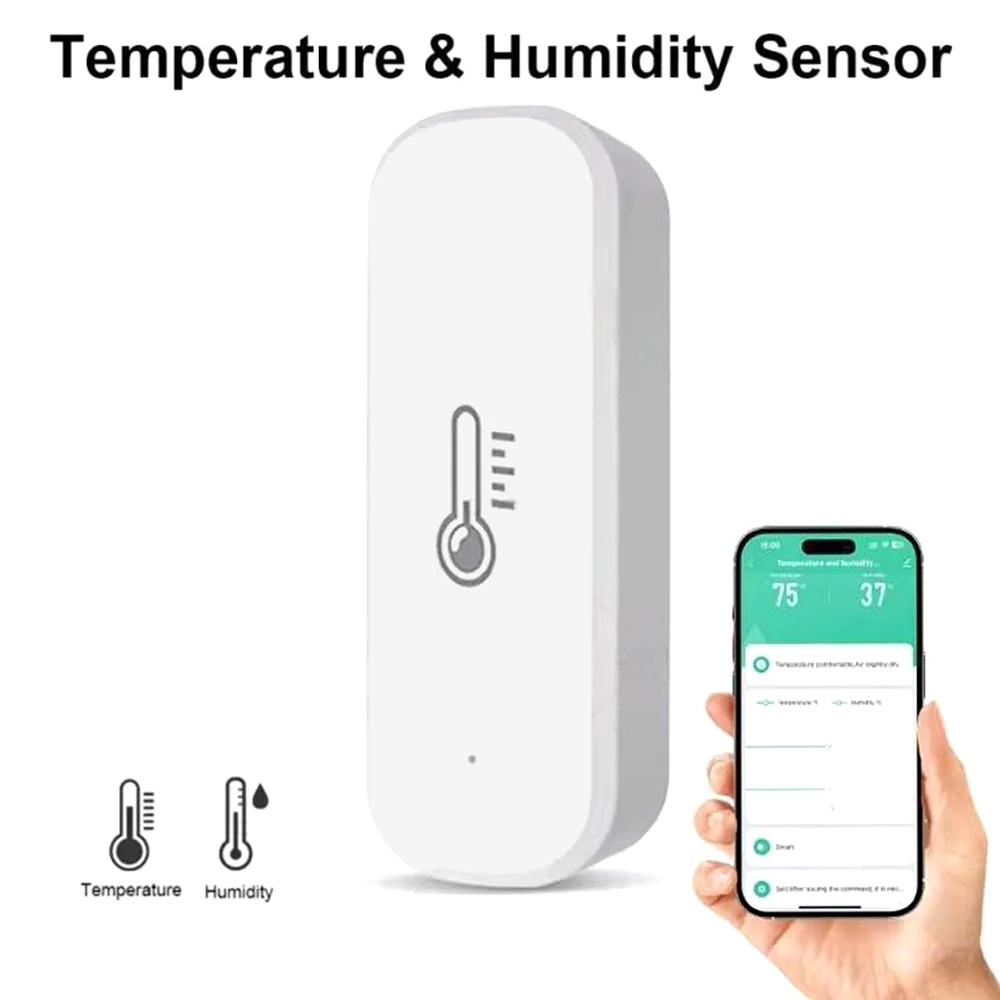 Полезный умный датчик температуры и влажности, беспроводной Zigbee Wi-Fi, гигрометр, детектор Tuya, приложение, термометр для Alexa Home Voice
Полезный умный датчик температуры и влажности, беспроводной Zigbee Wi-Fi, гигрометр, детектор Tuya, приложение, термометр для Alexa Home Voice