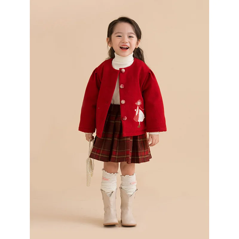 Girls Red Plaid Skirt Children 2024 New Autumn Winter Fashion Simple Casual Skirt Korean Simple Style Dress Clothes Kid
Girls Red Plaid Skirt Children 2024 New Autumn Winter Fashion Simple Casual Skirt Korean Simple Style Dress Clothes Kid