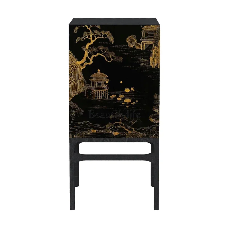 111New Chinese-style multi-functional locker, living room is integrated with high-footed cabinet against the wall
111New Chinese-style multi-functional locker, living room is integrated with high-footed cabinet against the wall