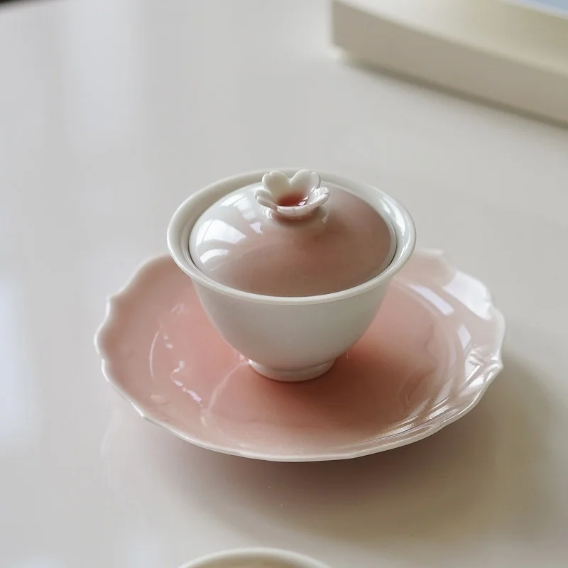 Pure Handmade Carved Sakura Lid Bowl Thin-walled Ceramic Small Lid Bowl 60cc from Jingdezhen Handmade Tea Set Diningware
Pure Handmade Carved Sakura Lid Bowl Thin-walled Ceramic Small Lid Bowl 60cc from Jingdezhen Handmade Tea Set Diningware