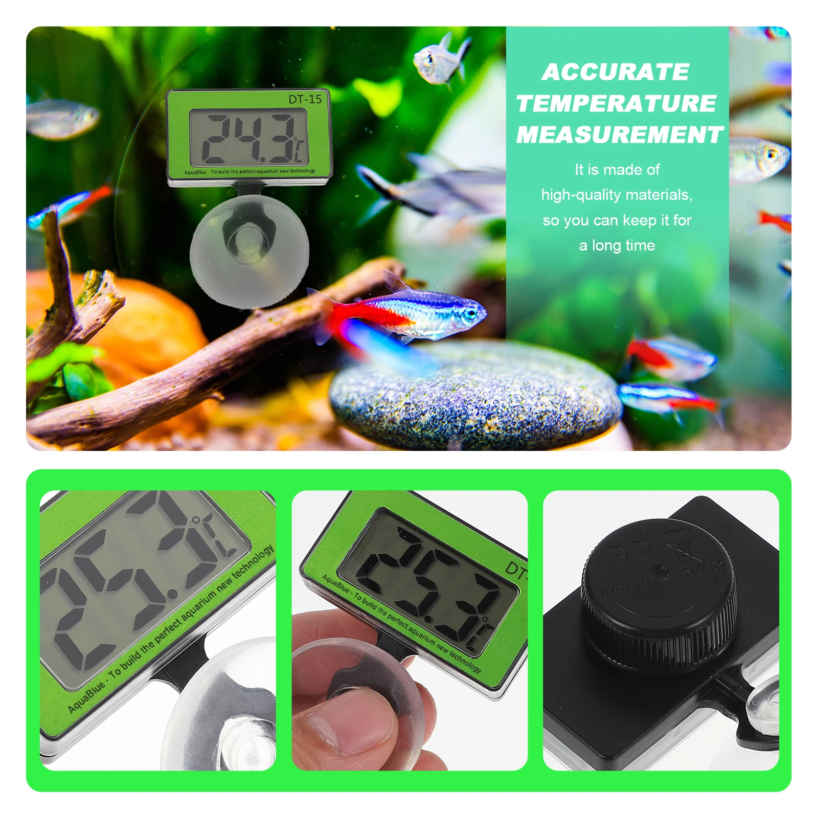 Aquarium Thermometer Water Temperature Measure Supply Mini Fish Tank Digital ABS Home Baby Pet Supplies
Aquarium Thermometer Water Temperature Measure Supply Mini Fish Tank Digital ABS Home Baby Pet Supplies