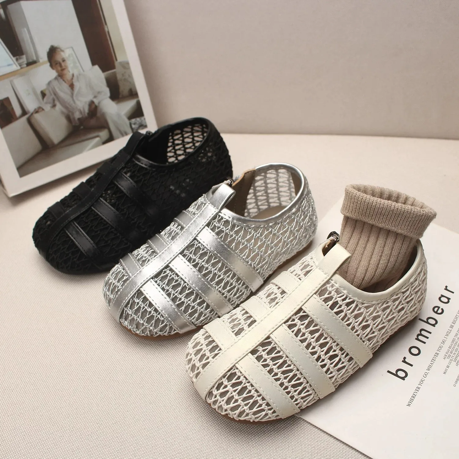 Kids'Casual Sandals PU Leather Spring Solid Color Bow Fashion Breathable Shoes For Girls Anti-slip Silver White Size 22-31
Kids'Casual Sandals PU Leather Spring Solid Color Bow Fashion Breathable Shoes For Girls Anti-slip Silver White Size 22-31
