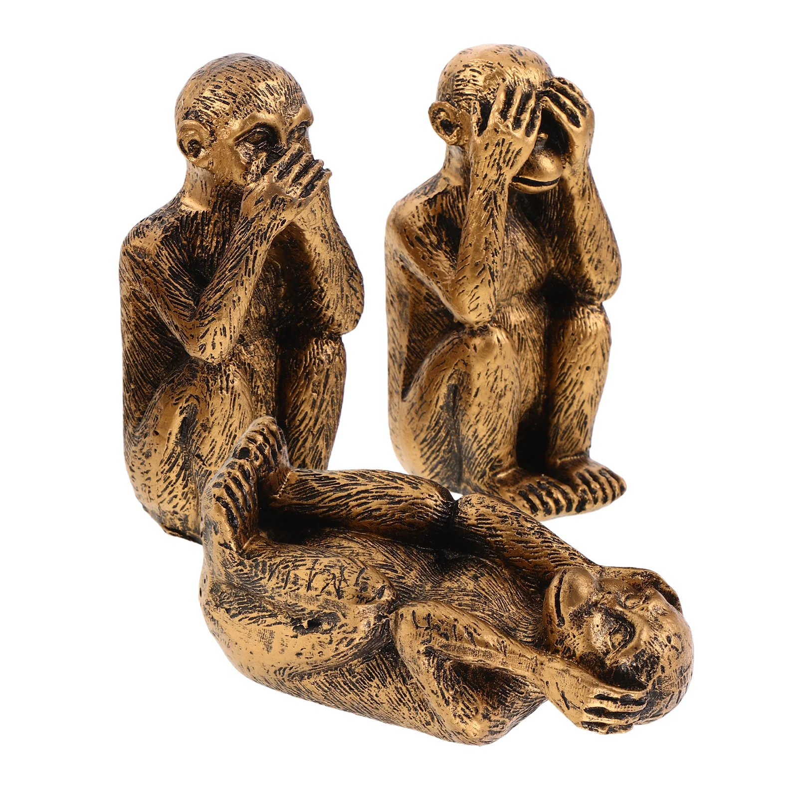 3Pcs Animal Resin Sculptures Mini Monkey Set See No Evil Hear Speak No Evil Design Home Office Desk Decor Resin Craft Statues
3Pcs Animal Resin Sculptures Mini Monkey Set See No Evil Hear Speak No Evil Design Home Office Desk Decor Resin Craft Statues