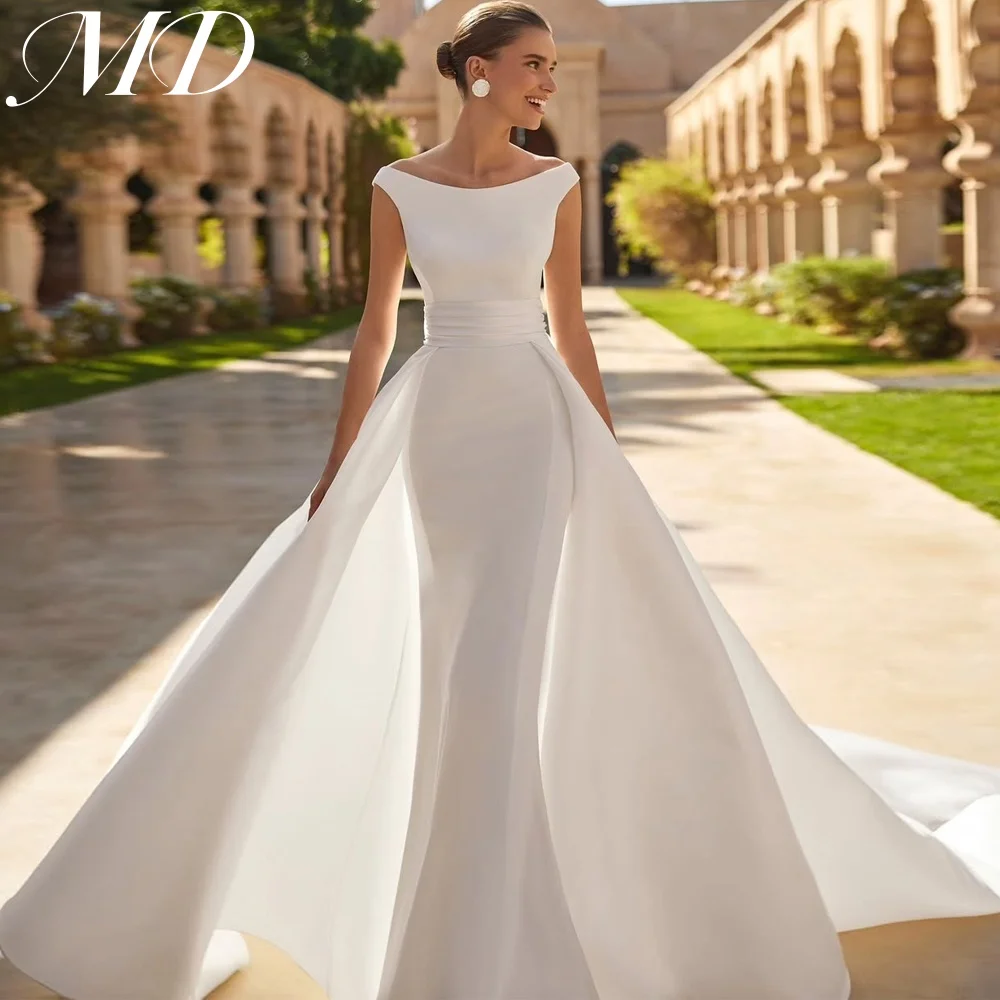 MD New 2025 Exquisite Mermaid Wedding Dress Detachable train Bridal Gown Sleeveless Floor-Length Customized vestidos de novia
MD New 2025 Exquisite Mermaid Wedding Dress Detachable train Bridal Gown Sleeveless Floor-Length Customized vestidos de novia