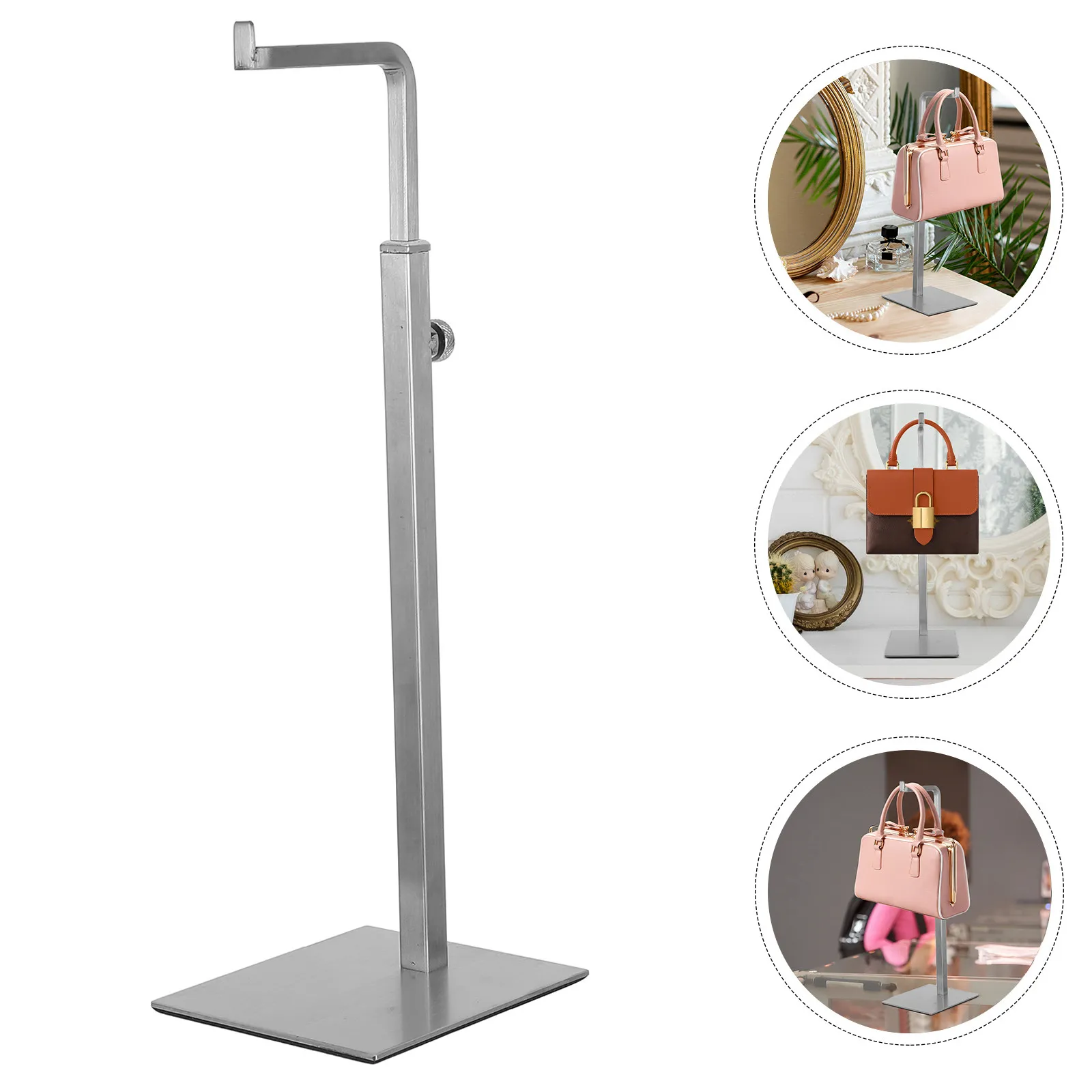 Stainless Steel Bag Rack Display Stand Handbag Showcase Purse Holder Adjustable Height Tabletop Placement Bagged Coat Hanger
Stainless Steel Bag Rack Display Stand Handbag Showcase Purse Holder Adjustable Height Tabletop Placement Bagged Coat Hanger