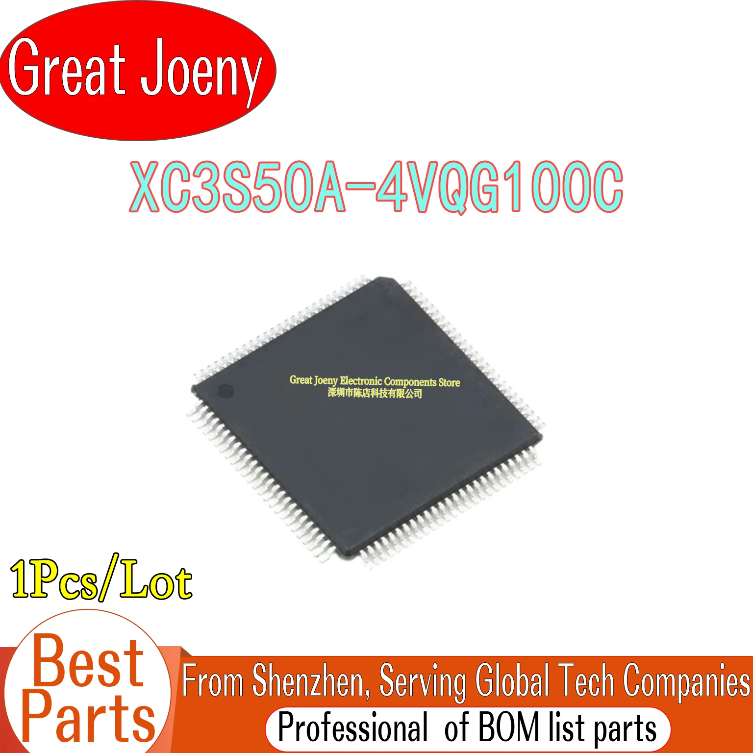 100% New Original XC3S50A XC3S50A-4VQG100C IC Chipset VQFP-100
100% New Original XC3S50A XC3S50A-4VQG100C IC Chipset VQFP-100