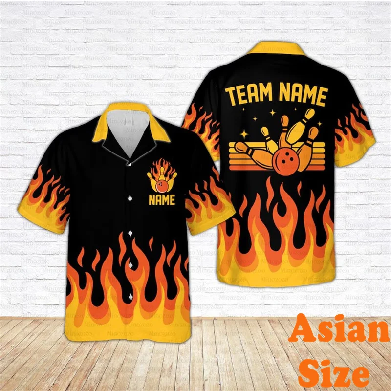 Flame Bowling Custom Team Name Shirt Men Women Personality Design Sport Short Sleeve Cool Shirts 3D Print Asian Size Blouse
Flame Bowling Custom Team Name Shirt Men Women Personality Design Sport Short Sleeve Cool Shirts 3D Print Asian Size Blouse