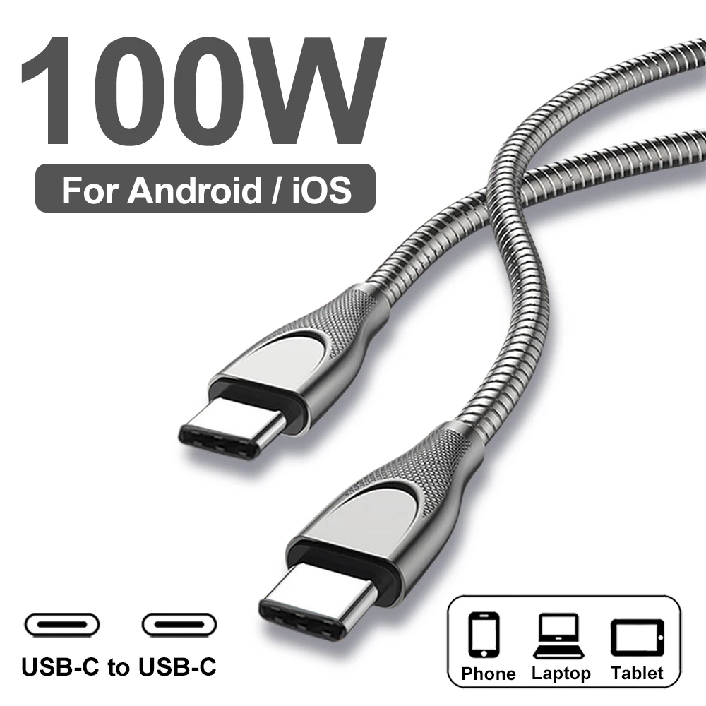 100W PD USB C Fast Charging Cable for iPhone 17 16 15 Pro Max Air Quick Charger Line For Samsung Xiaomi Redmi Metal Data Cable
100W PD USB C Fast Charging Cable for iPhone 17 16 15 Pro Max Air Quick Charger Line For Samsung Xiaomi Redmi Metal Data Cable