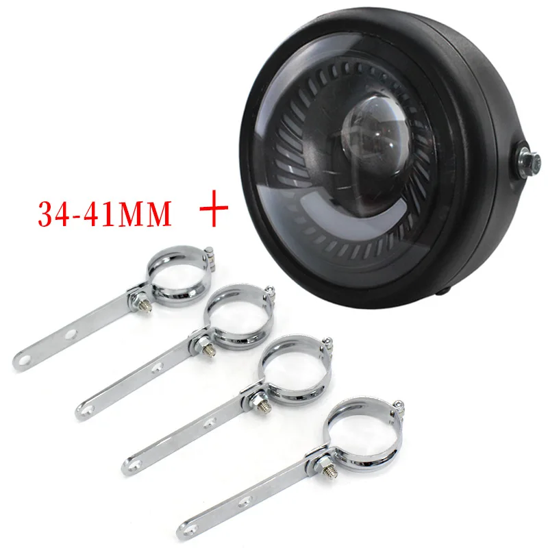 12V Universal Motorcycle Hi/Lo Beam LED Headlight Lamp with 34-41MM Fork Clamps Bracket For Honda Yamaha Suzuki Kawasaki
12V Universal Motorcycle Hi/Lo Beam LED Headlight Lamp with 34-41MM Fork Clamps Bracket For Honda Yamaha Suzuki Kawasaki