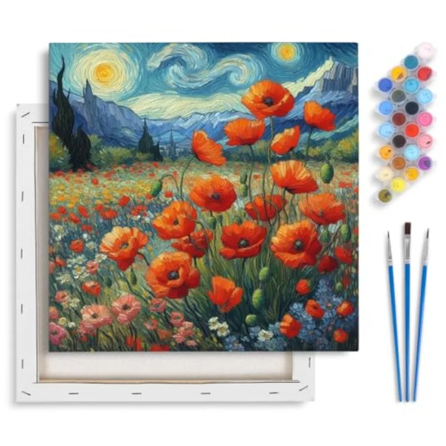 Framed Pat by Numbers Kit for Adults Begner and Ages 8-12, Starry Night Pat by Numbers Without Easel, DIY Number Painting for A
Framed Pat by Numbers Kit for Adults Begner and Ages 8-12, Starry Night Pat by Numbers Without Easel, DIY Number Painting for A