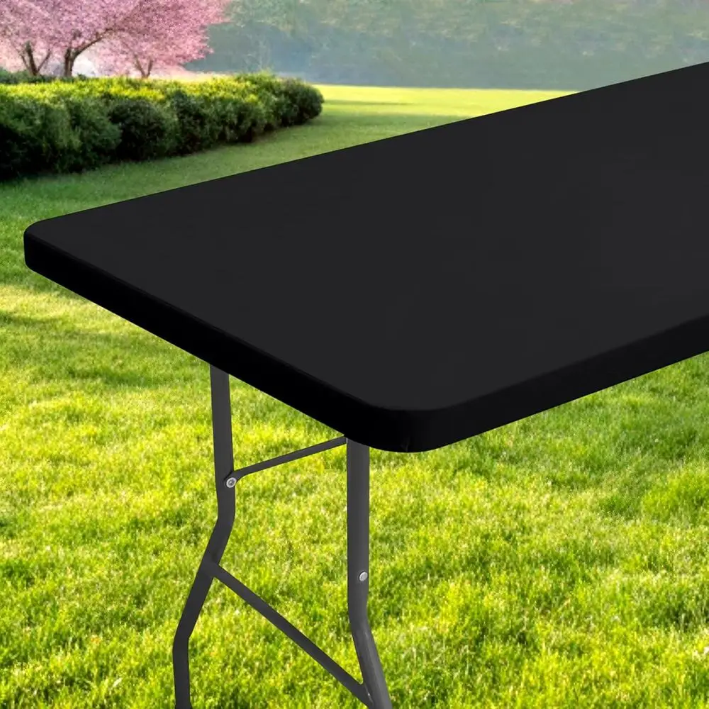 Waterproof Elastic Hemmed Polyester Tablecloth for Indoor and Outdoor Use, 30x72, Black
Waterproof Elastic Hemmed Polyester Tablecloth for Indoor and Outdoor Use, 30x72, Black