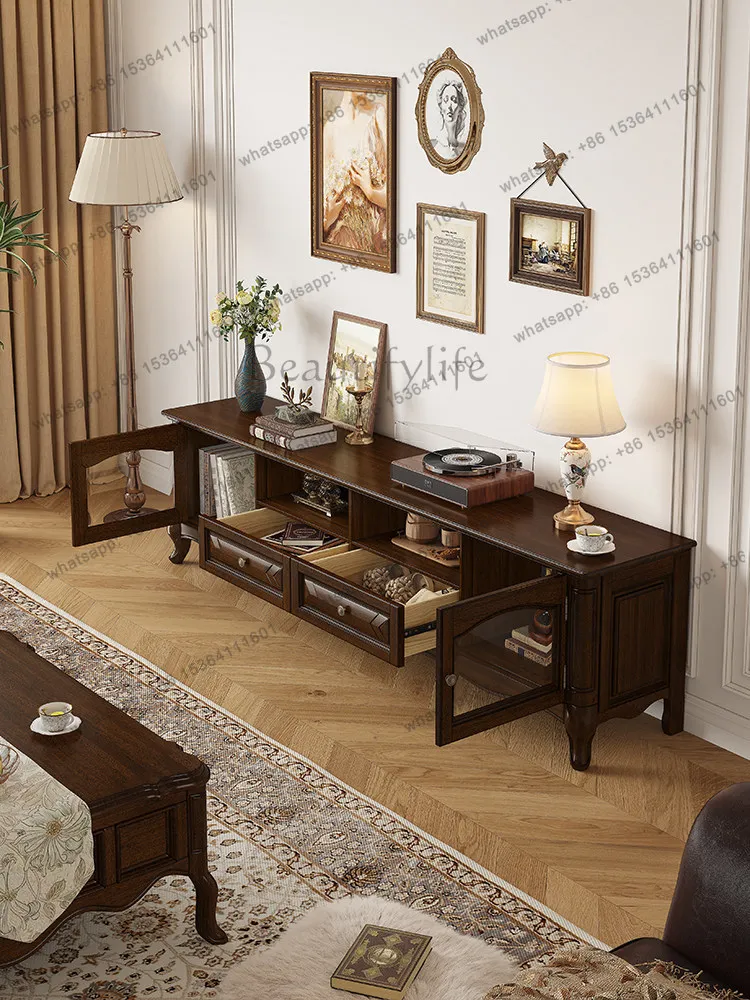 American TV cabinet Solid wood retro country living room Classic American furniture
American TV cabinet Solid wood retro country living room Classic American furniture