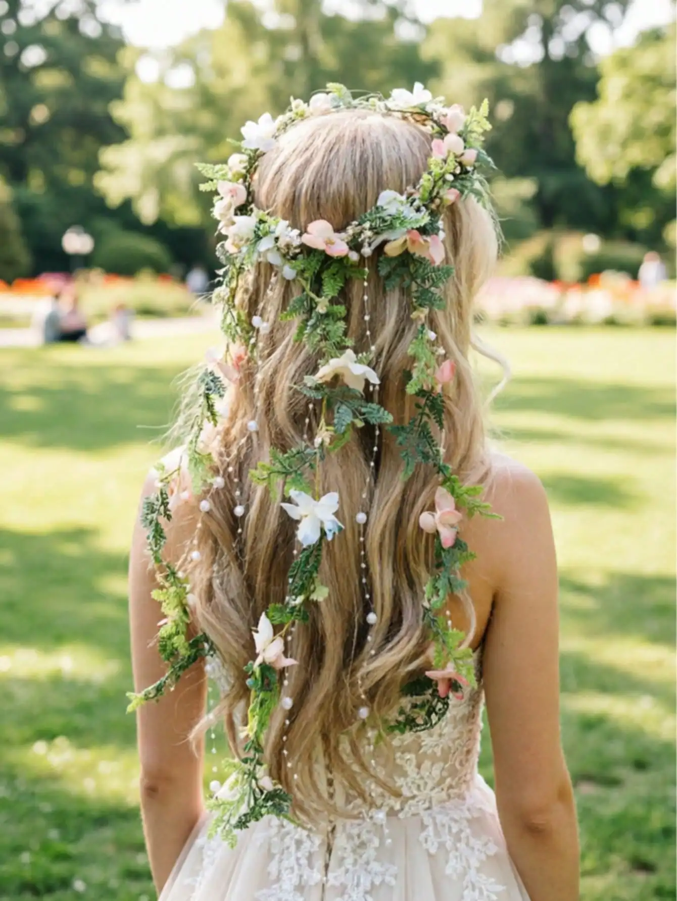 1pc Women's Elegant Tassel Flower Wreath Hair Accessory, Princess Flower Crown Headpiece For Wedding, Party
1pc Women's Elegant Tassel Flower Wreath Hair Accessory, Princess Flower Crown Headpiece For Wedding, Party