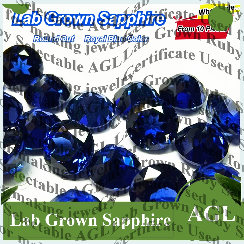 Wholesale 1.0-5.0mm Round Cut Lab Grown Sapphire, Royal Blue High Quality Loose Gemstone, MOQ 10 Pieces No Certificate
Wholesale 1.0-5.0mm Round Cut Lab Grown Sapphire, Royal Blue High Quality Loose Gemstone, MOQ 10 Pieces No Certificate