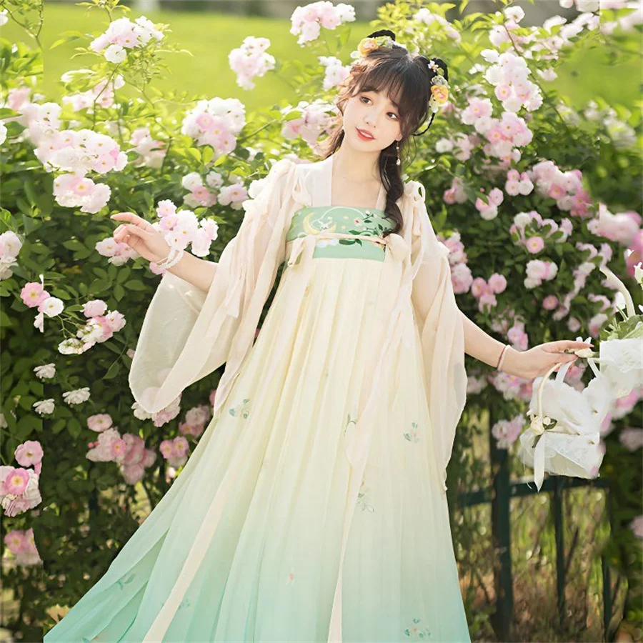 Women's Hanfu New Chinese Style Comfortable Chiffon Stage Skirt Vintage Tang Dynasty Carnival Party Dance Suit
Women's Hanfu New Chinese Style Comfortable Chiffon Stage Skirt Vintage Tang Dynasty Carnival Party Dance Suit
