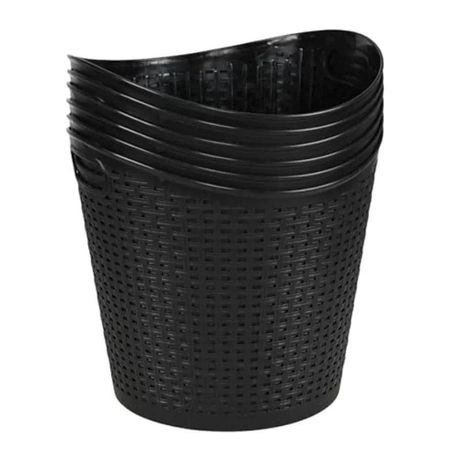 30 L Plastic Dirty Clothes Hamper with Easy Carry Handle, 6 Packs Round Plastic Laundry Basket for Bedroom Bathroom Dorm, Black
30 L Plastic Dirty Clothes Hamper with Easy Carry Handle, 6 Packs Round Plastic Laundry Basket for Bedroom Bathroom Dorm, Black