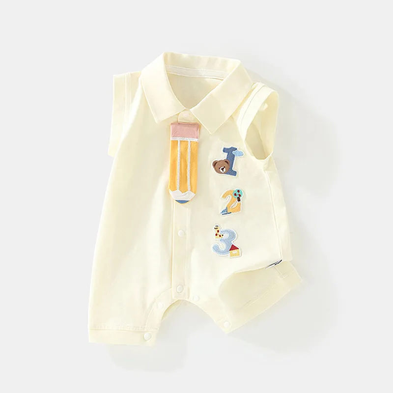 Summer tie digital bear jumpsuit newborn clothes cute ha clothes baby sleeveless crawling suit
Summer tie digital bear jumpsuit newborn clothes cute ha clothes baby sleeveless crawling suit