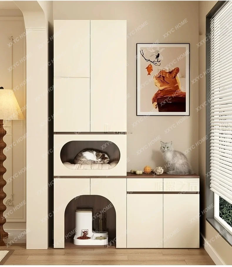 Household balcony cabinet cat villa indoor large space cat nest cat climbing frame integrated
Household balcony cabinet cat villa indoor large space cat nest cat climbing frame integrated