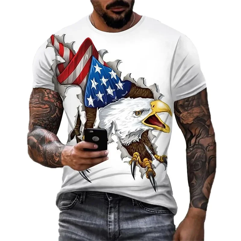 Fashion America Eagle U.S. Flag Graphic T-Shirt for Men Clothing Tees Women Cool Streetwear Summer Casual Short Sleeve Ropa Tops
Fashion America Eagle U.S. Flag Graphic T-Shirt for Men Clothing Tees Women Cool Streetwear Summer Casual Short Sleeve Ropa Tops