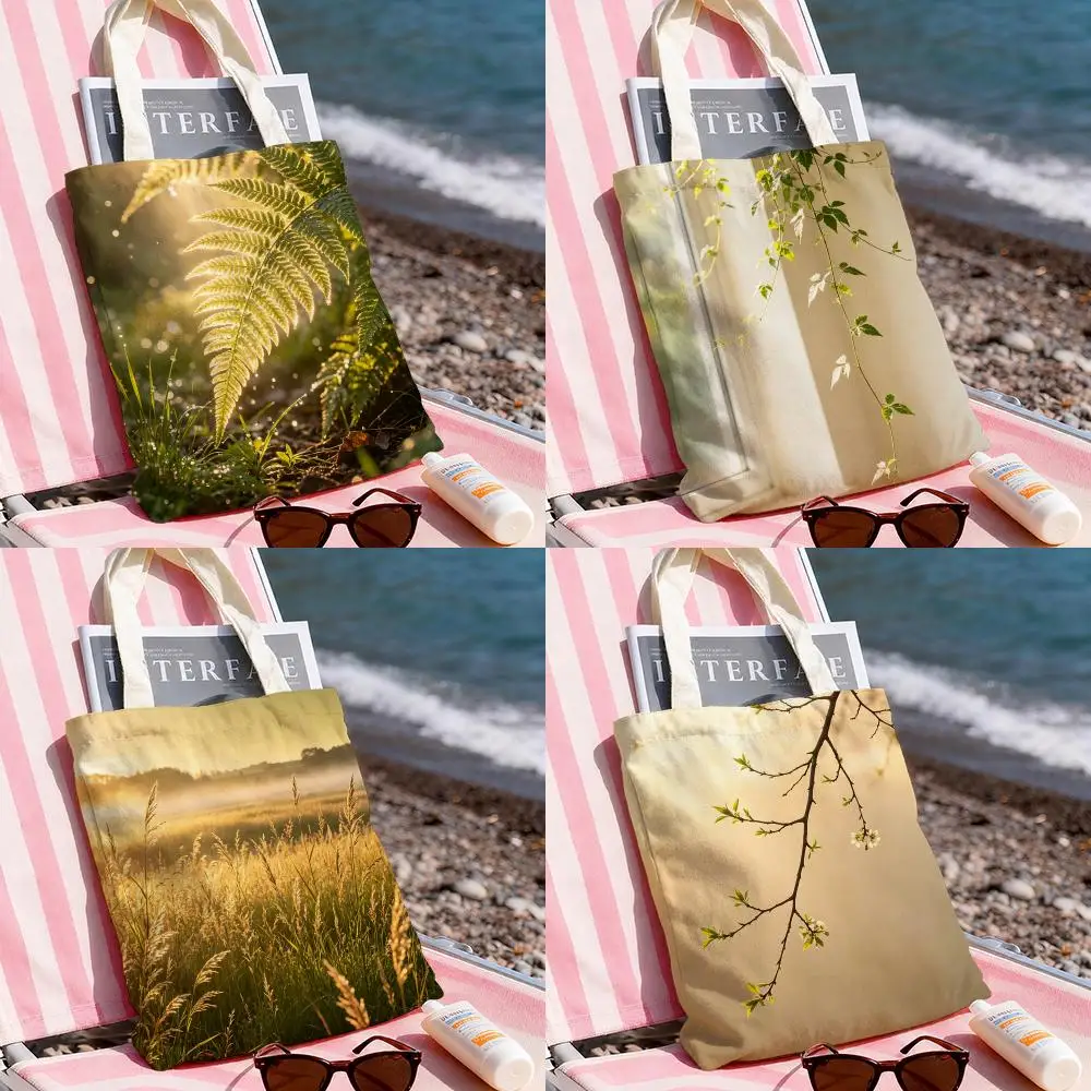 Nature's Sunshine Storage Bags Large Capacity Reusable Eco Canvas Tote Handbag With Double-Sided Print
Nature's Sunshine Storage Bags Large Capacity Reusable Eco Canvas Tote Handbag With Double-Sided Print