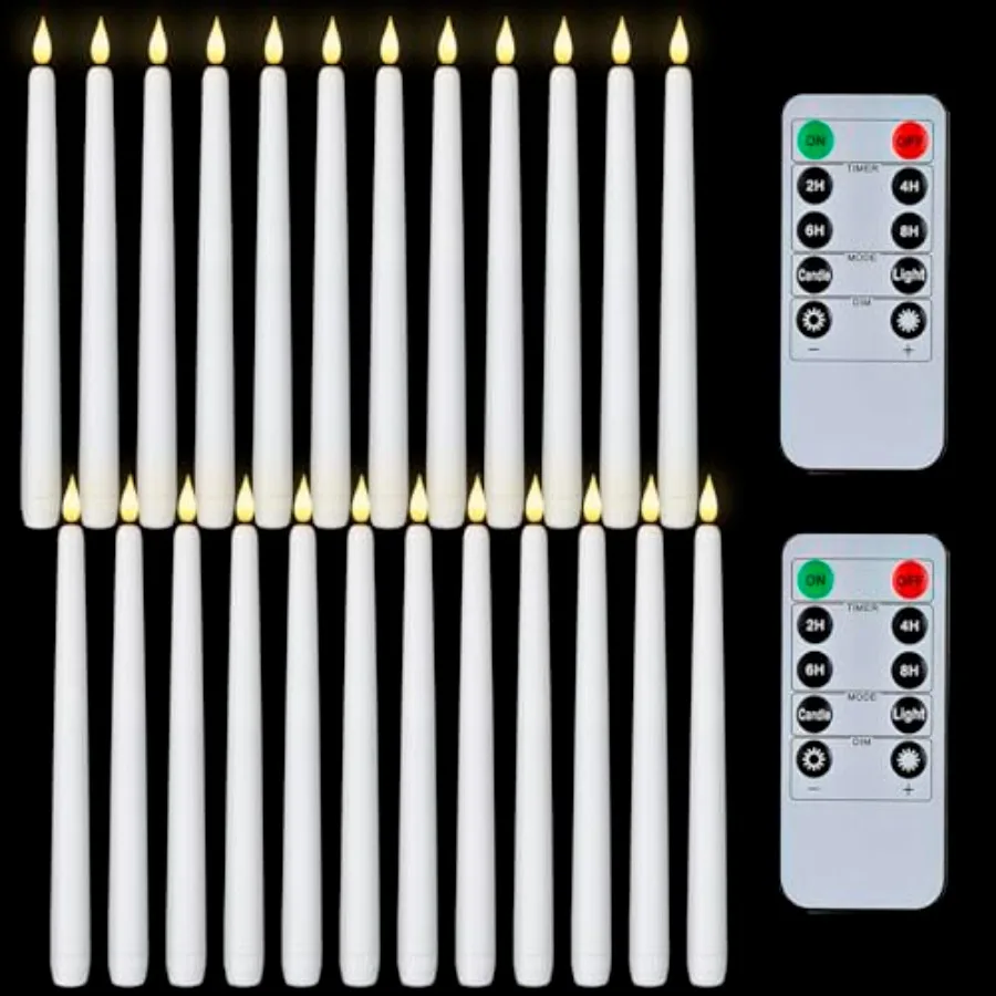 11 Inch LED Taper Candles Pcs Flameless Taper Candles with Remote Timer Dimmer Plastic Battery Operated Candlesticks with Flick
11 Inch LED Taper Candles Pcs Flameless Taper Candles with Remote Timer Dimmer Plastic Battery Operated Candlesticks with Flick
