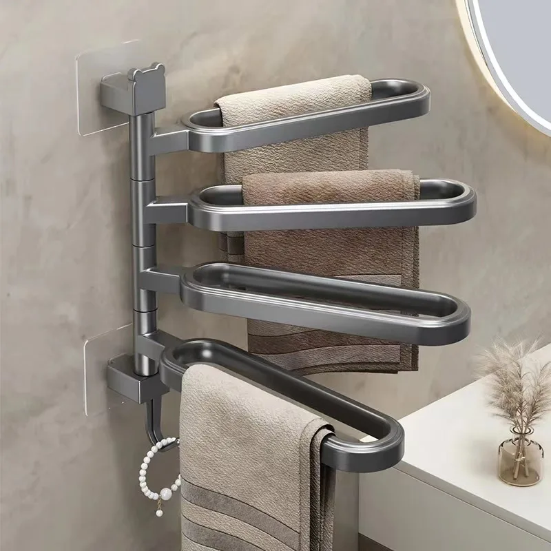 No-punch towel rack Rotatable multi-bar bathroom hanging towel Bathroom shelf Bathroom towel rack Bathroom towel holder
No-punch towel rack Rotatable multi-bar bathroom hanging towel Bathroom shelf Bathroom towel rack Bathroom towel holder
