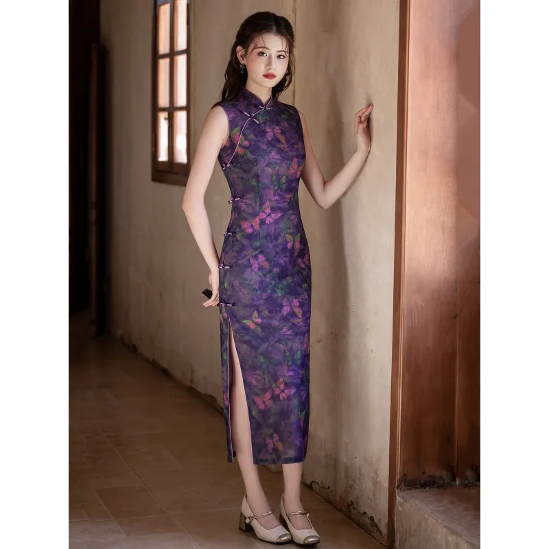 High-end purple beautiful cheongsam 2026 new summer waist daily women
High-end purple beautiful cheongsam 2026 new summer waist daily women