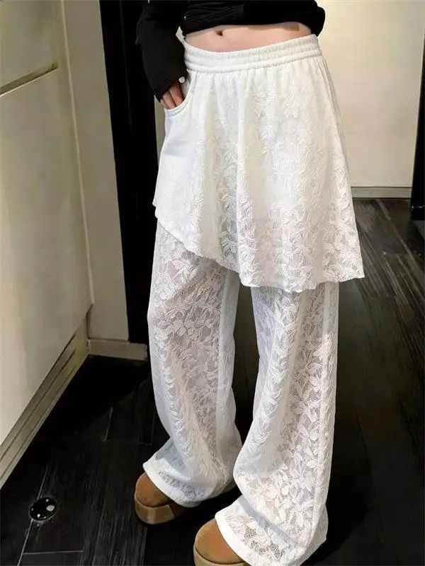 plus Size High Waist Lace Embroidery Casual Pants Women Summer Wide Leg Pants Comfortable Loose Fit Trousers for plus Size
plus Size High Waist Lace Embroidery Casual Pants Women Summer Wide Leg Pants Comfortable Loose Fit Trousers for plus Size