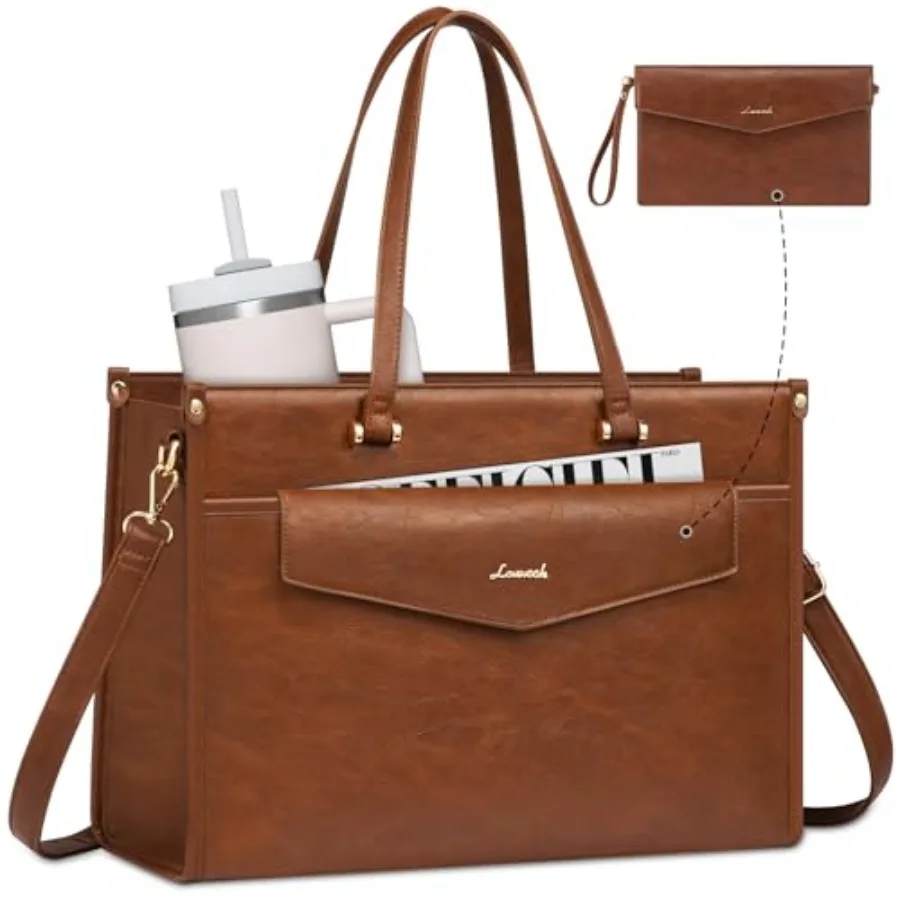 Laptop Bag for Women, 15.6'' Laptop Tote Purse 2-in-1 Professional Work Bag Business Briefcase with Clutch Purse, Waterproof Vi
Laptop Bag for Women, 15.6'' Laptop Tote Purse 2-in-1 Professional Work Bag Business Briefcase with Clutch Purse, Waterproof Vi