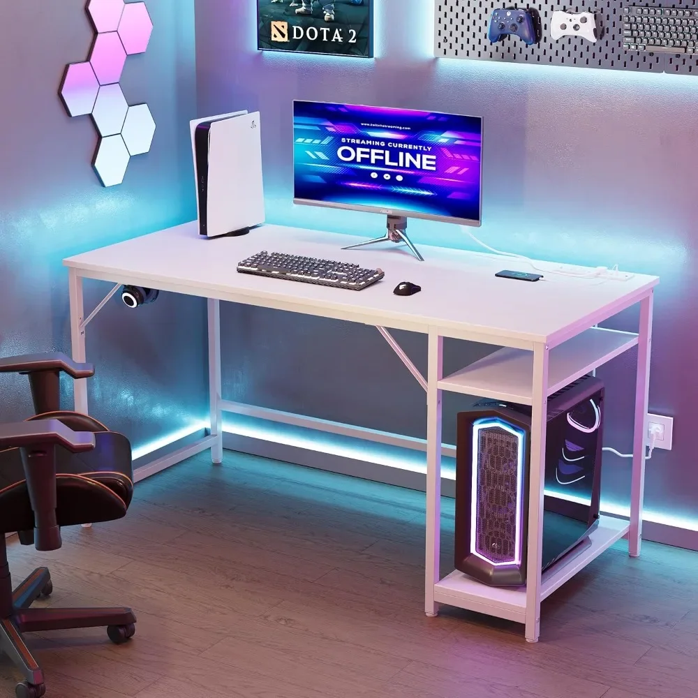 40 x 24 Inch Small Gaming Computer Desk with USB & Type-C Outlet, Home Office Desk with Storage Shelves for Bedroom
40 x 24 Inch Small Gaming Computer Desk with USB & Type-C Outlet, Home Office Desk with Storage Shelves for Bedroom