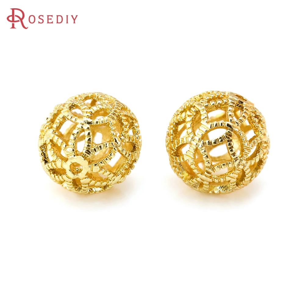 10PCS 18K Gold Color Brass Round Hollow Spacer Beads Bracelet High Quality Diy Necklace Earrings Jewelry Making Accessories
10PCS 18K Gold Color Brass Round Hollow Spacer Beads Bracelet High Quality Diy Necklace Earrings Jewelry Making Accessories