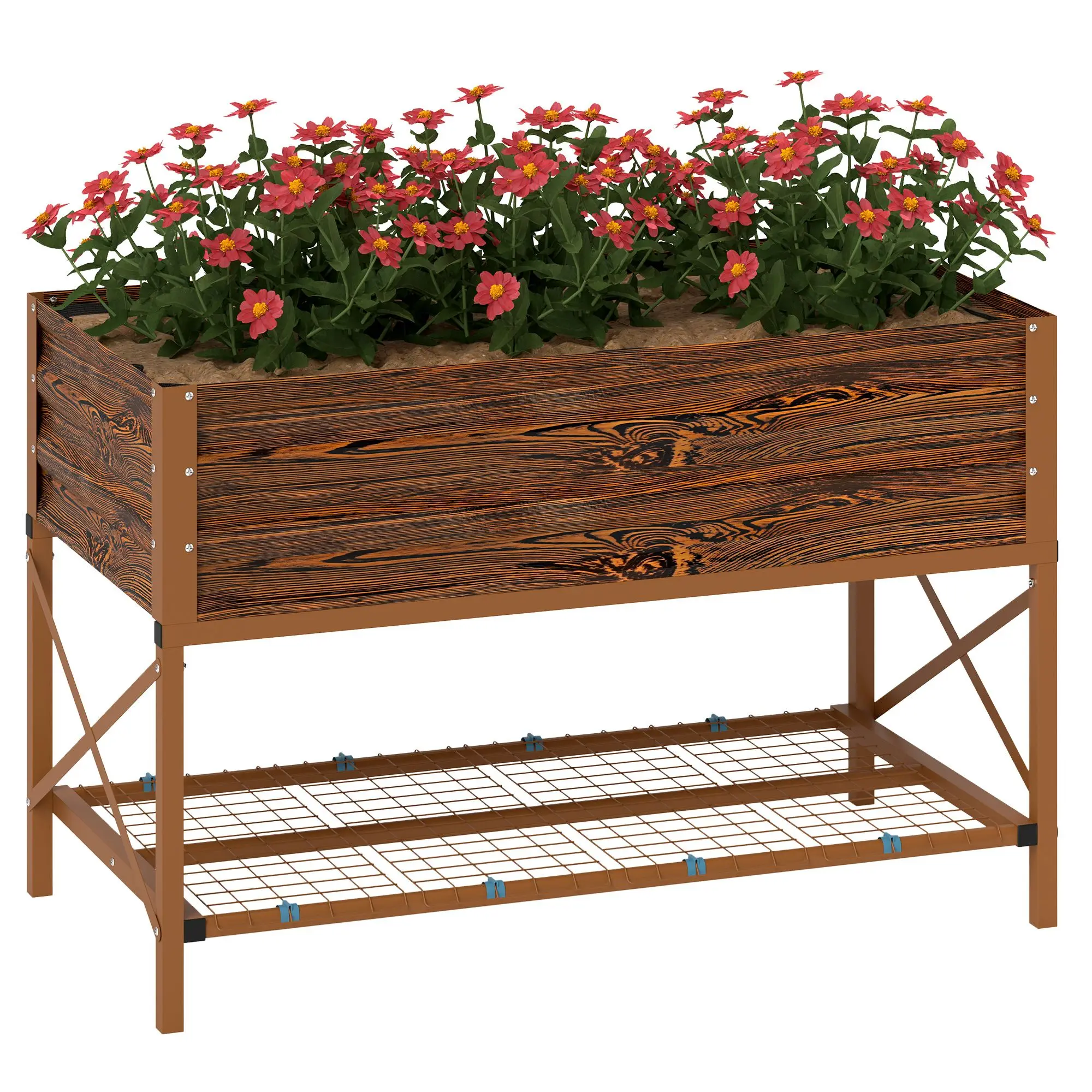 For Outsunny 40" x 20" x 10" Galvanized Steel Raised Garden Bed, Metal Garden Bed with Storage Shelf, Dark Brown
For Outsunny 40" x 20" x 10" Galvanized Steel Raised Garden Bed, Metal Garden Bed with Storage Shelf, Dark Brown