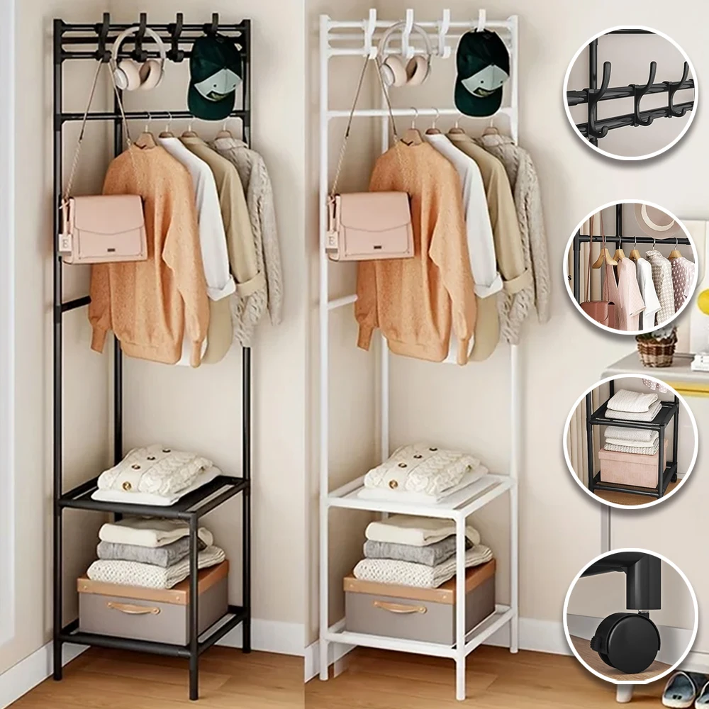 2/3 Layers Detachable Metal Corner Coat Rack with 4 Double Hooks Multiple Layers Independent Storage Space for Homes Apartments
2/3 Layers Detachable Metal Corner Coat Rack with 4 Double Hooks Multiple Layers Independent Storage Space for Homes Apartments