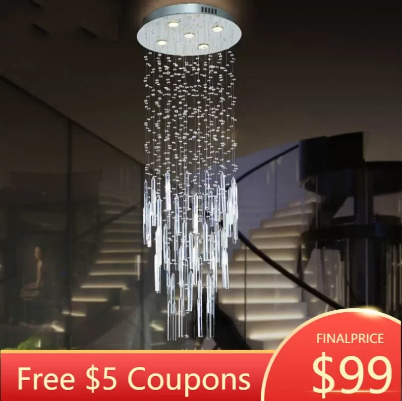 High-grade crystal celling light modern lighting villa luxury hotel lamp double entry stair lamp long suspension wire lamp
High-grade crystal celling light modern lighting villa luxury hotel lamp double entry stair lamp long suspension wire lamp