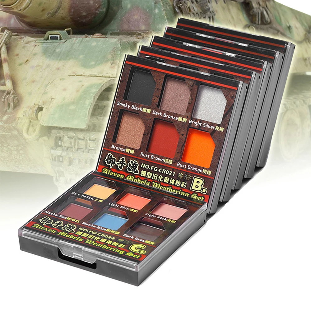 Набор для создания эффекта состаривания (потертостей) для моделей поездов, танков, самолетов, а также для художественной росписи и инструментов для рукоделия.
Набор для создания эффекта состаривания (потертостей) для моделей поездов, танков, самолетов, а также для художественной росписи и инструментов для рукоделия.