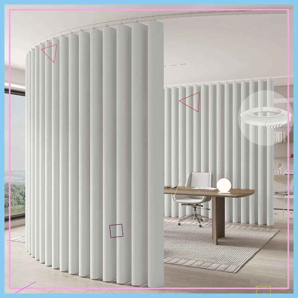 Ceiling Curtain Track Set for Room Divider & Blackout, 106"x96", White
Ceiling Curtain Track Set for Room Divider & Blackout, 106"x96", White